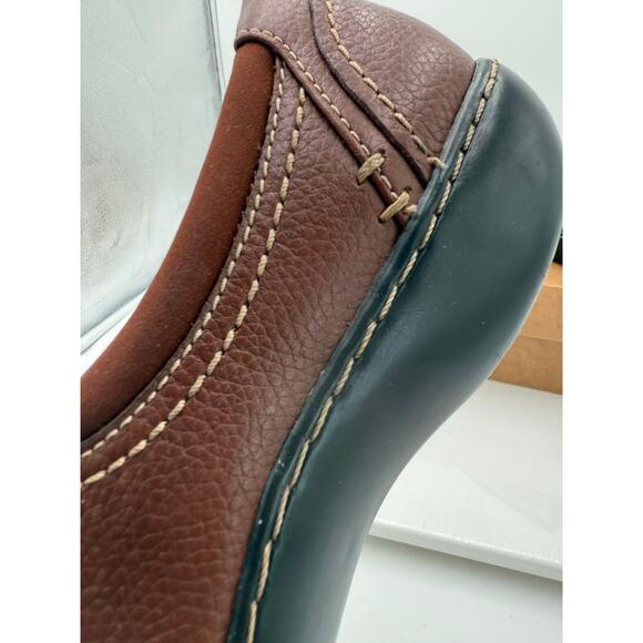 Clarks Ashland Joy Dark tan brown Leather Women's size 9 M Shoes Ultimate - Picture 8 of 11